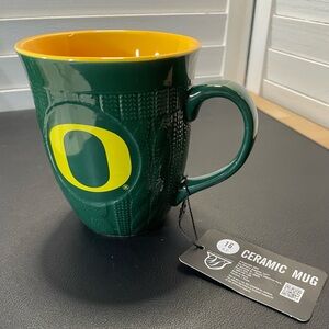 University of Oregon Green Ducks Ceramic Mug with Logo